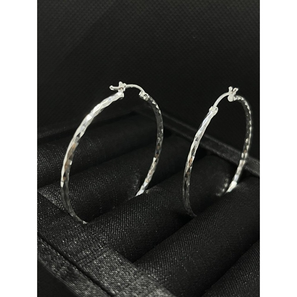 Argollas De Plata 925,Silver Hoop Earrings 925 - Picture 4 of 6